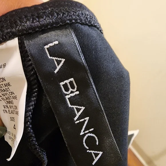 La Blanca black Bikini Bottom size 4 NWT - Picture 4 of 12